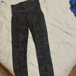 Lululemon Black Camouflage Leggings